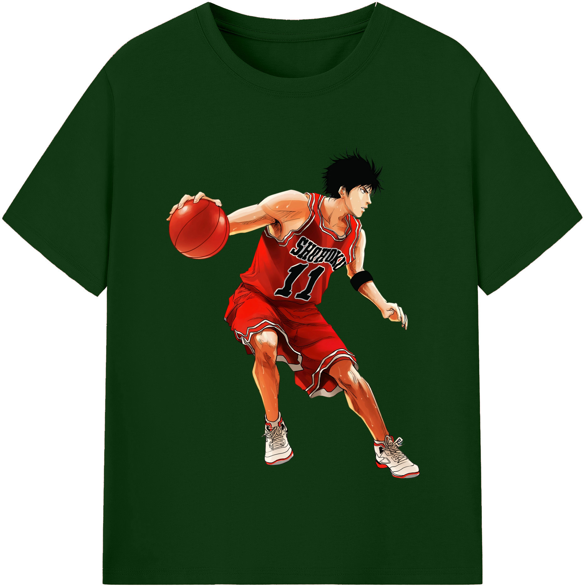 SLAM DUNK／スラムダンク 綿100％半袖Tシャツ（フロントプリント）